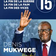 Denis Mukwege: «Notre projet de société prévoit de mettre fin à la guerre, fin à la faim et fin aux vices»